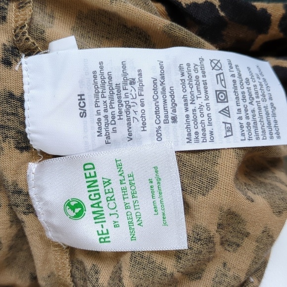 J. Crew Leopard Print Cotton Turtleneck Long Sleeve Tee Shirt - Picture 11 of 12